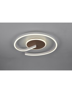 Plafonnier LED Calle coloris café avec éclairage réglable CCT 2