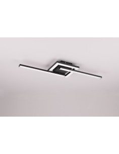 Plafonnier LED Viale noir mat avec têtes orientables 2