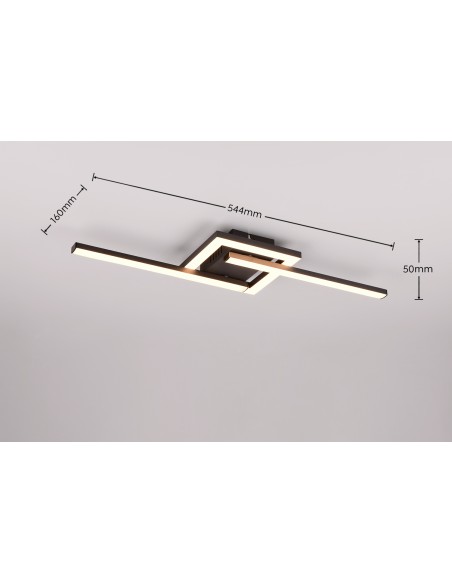 Lampe LED Viale avec éclairage orientable dans un salon moderne