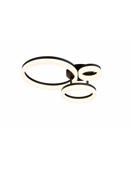 Plafonnier LED SCOPE TRIO noir mat design moderne 32W