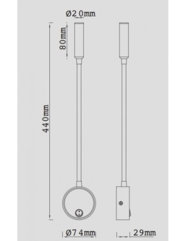 Applique murale intérieure liseuse Led 3 watts - Mantra - Boavista Leluminaireled.com