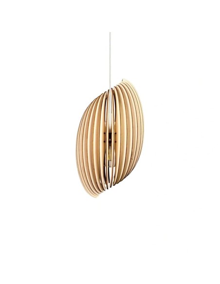 Suspension en bois clair Diam. 21 cm 1xE27 12 W - Atelier Loupiote - Assia