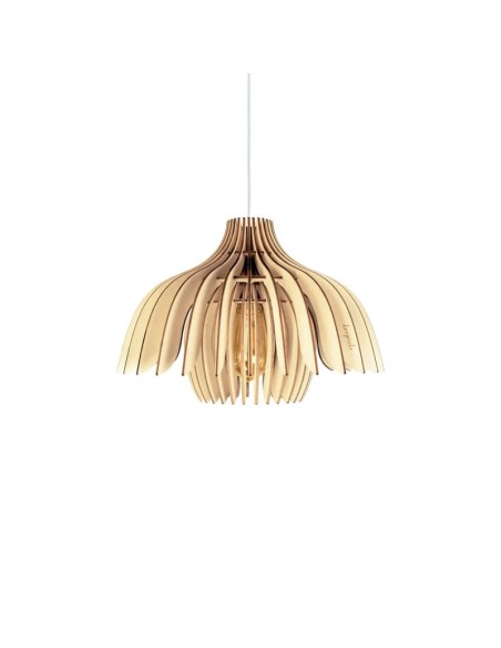Suspension en bois clair Diam. 37 cm 1xE27 12 W - Atelier Loupiote - Tullia