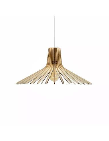 Suspension en bois clair Diam. 54 cm 1xE27 12 W - Atelier Loupiote - Azur