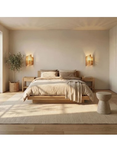 Applique Led bois 23cm E14 9W - Atelier Loupiote - Opale