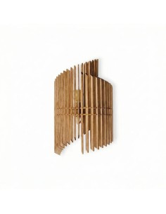 Applique Led bois teinté chêne 23cm E14 9W - Atelier Loupiote - Opale