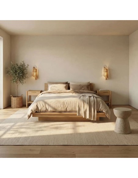 Applique Led bois 15cm E27 9W - Atelier Loupiote - Perle