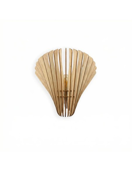 Applique Led bois teinté chêne 29cm E14 9W - Atelier Loupiote - Aqua