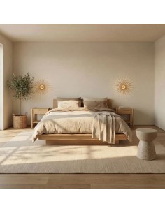 Applique Led bois Diam. 27,5 cm E27 12W - Atelier Loupiote - Mini Néo 2