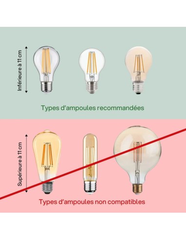 Applique Led bois Diam. 27,5 cm E27 12W - Atelier Loupiote - Mini Néo