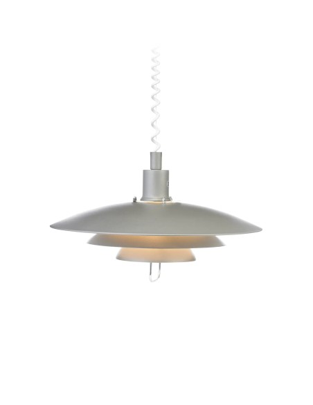 Suspension Kirkenes Markslöjd métal gris avec finitions chromées