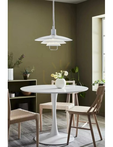 Lampe suspension Kirkenes gris pour cuisine ou salle à manger