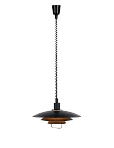 Suspension Kirkenes Markslöjd métal noir avec finitions chromées