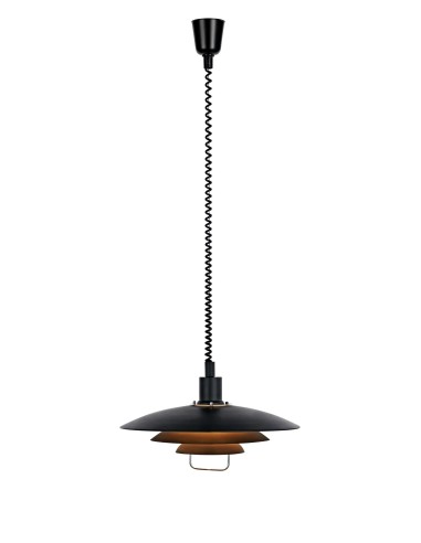 Suspension Kirkenes Markslöjd métal noir avec finitions chromées