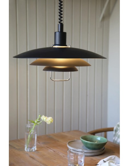 Suspension métal noir Kirkenes Markslöjd hauteur réglable E27