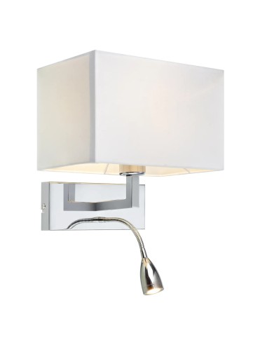 Lampe murale Savoy Markslojd chrome et blanc E27 LED