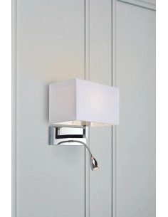 Lampe murale Savoy Markslojd chrome et blanc E27 LED 2