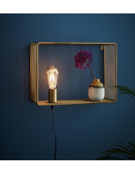 Luminaire mural Shelf doré intérieur ampoule E27
