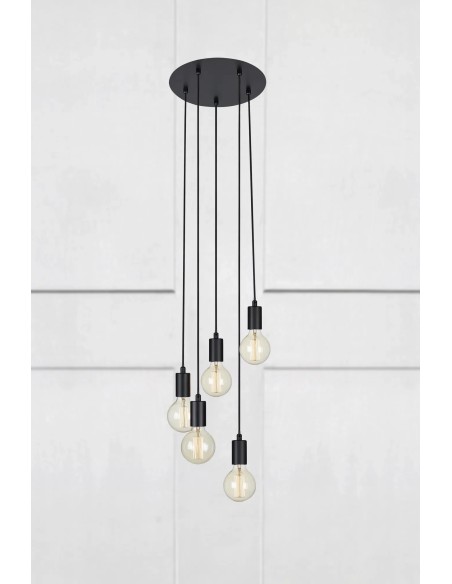 Luminaire design intérieur – Suspension Sky noire réglable