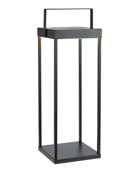 Lanterne solaire Pure 53 cm métal noir pour extérieur