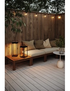 Lanterne solaire Pure 53 cm métal noir pour extérieur 2