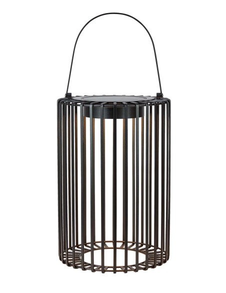 Lanterne solaire Cavia 52 cm métal noir pour extérieur