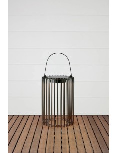 Lanterne solaire Cavia 52 cm métal noir pour extérieur 2