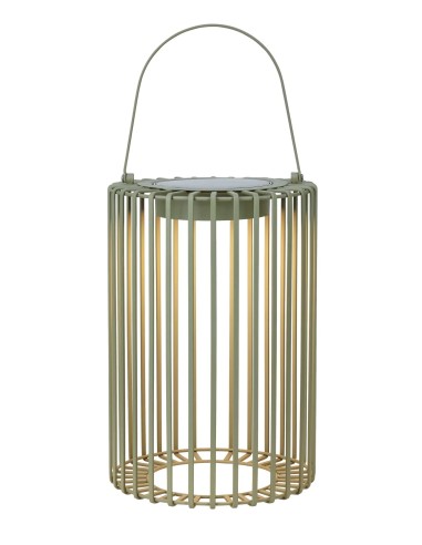 Lanterne solaire Cavia verte 52 cm métal pour extérieur