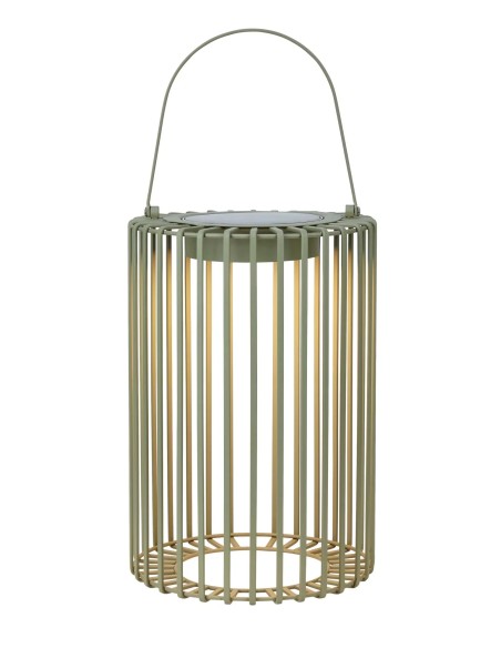 Lanterne solaire Cavia verte 52 cm métal pour extérieur