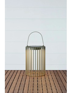 Lanterne solaire Cavia verte 52 cm métal pour extérieur 2