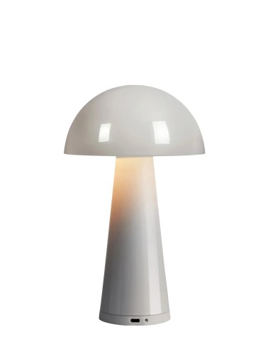 Lampe de table Fungi Greige LED rechargeable design champignon