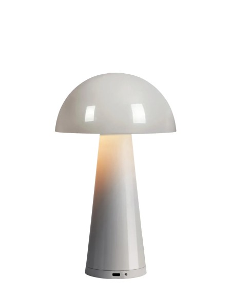 Lampe de table Fungi Greige LED rechargeable design champignon