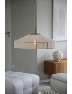 Plafonnier Alia Markslojd lin beige et métal noir 2