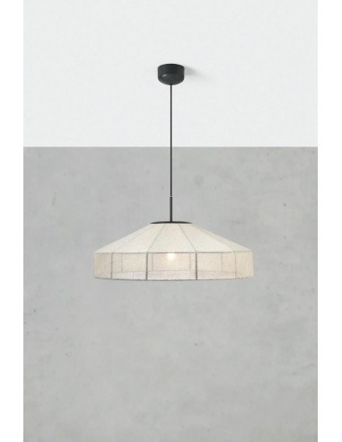 Plafonnier moderne avec câble textile noir