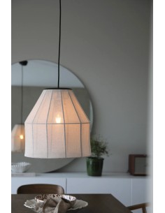 Plafonnier Aiko Markslojd lin beige et métal noir 2