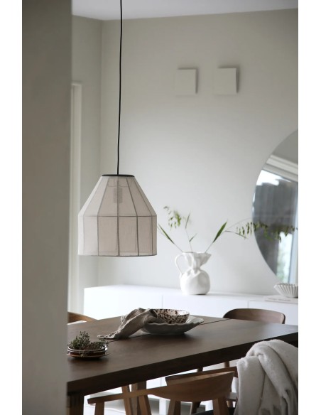 Suspension plafond avec câble textile noir