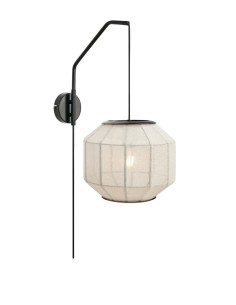 Applique murale Asuka Markslojd lin beige et métal noir