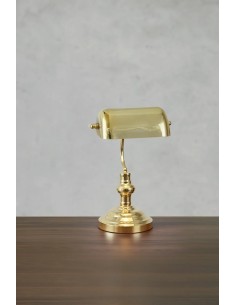 Lampe de table Bankers Markslojd laiton avec abat-jour en verre réglable 2