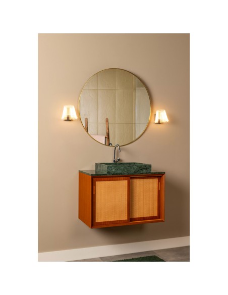 Korgis  de Lucide - Applique murale Salle de bains LED 1x10W 3000K IP44 Noire