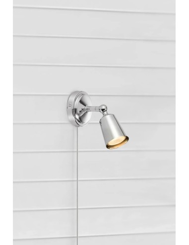 Spot mural design moderne chrome GU10