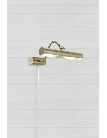 Lampe de tableau en laiton antique orientable pour éclairage précis