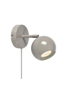 Applique murale Pop Markslojd en métal gris brillant orientable