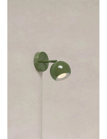 Lampe murale Pop verte pour éclairage ciblé de bureau ou couloir