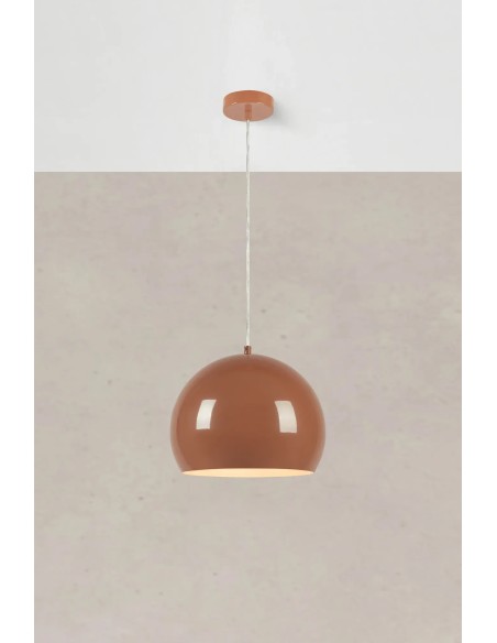 Luminaire plafond Pop marron compact pour cuisine ou couloir