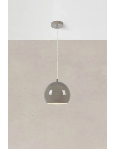 Luminaire plafond compact gris brillant design moderne