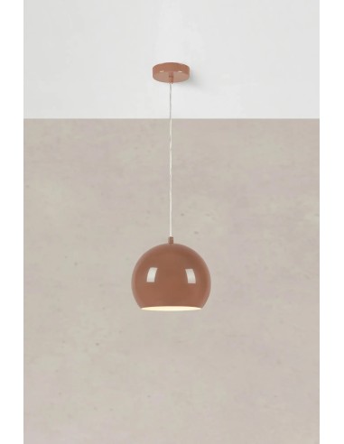 Luminaire plafond compact brun brillant design moderne