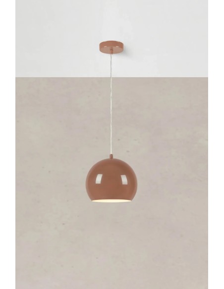 Luminaire plafond compact brun brillant design moderne