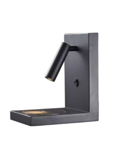 Applique murale Led liseuse orientable avec chargeur à induction - Mantra - Zanzibar Leluminaireled.com