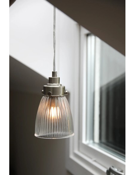 Petite lampe décorative verre transparent avec câble long