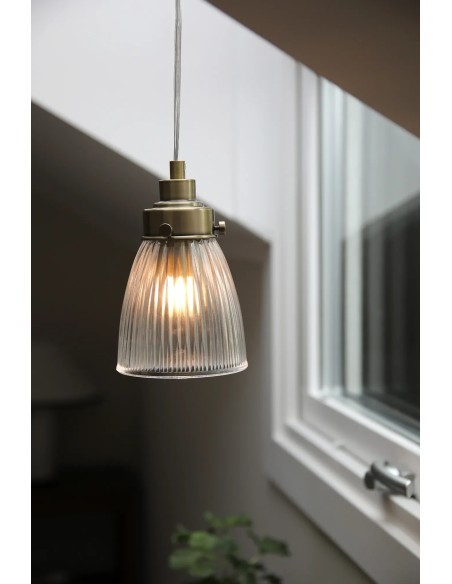 Petite lampe décorative fenêtre style classique laiton